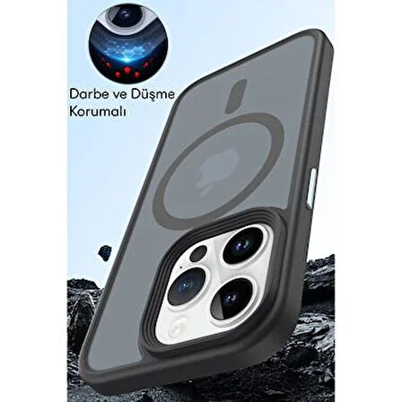 Newface Trex iPhone 15 Pro Max Magneticsafe Kılıf - Siyah