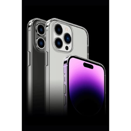 Newface iPhone 15 Pro Max Kılıf Tron Şeffaf Magsafe Kapak - Şeffaf