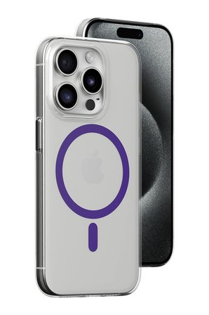 Fuchsia iPhone 14 Pro ile Uyumlu Kılıf Bubble Kablosuz Şarj Özellikli Kapak - Mor