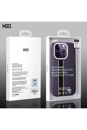 Fuchsia iPhone 15 Pro ile Uyumlu Kılıf HBC-163 Times Kapak - Derin Mor