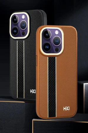 Fuchsia iPhone 15 Pro Max ile Uyumlu Kılıf HBC-163 Times Kapak - Siyah