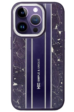 Fuchsia iPhone 15 Pro Max ile Uyumlu Kılıf HBC-188 Astra Kapak - Derin Mor