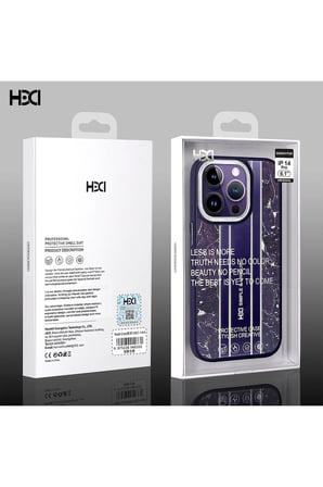 Fuchsia iPhone 15 Pro Max ile Uyumlu Kılıf HBC-188 Astra Kapak - Derin Mor
