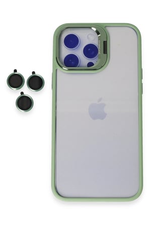 Fuchsia iPhone 15 Pro Max ile Uyumlu Kılıf Roblox Lens Standlı Kapak - Yeşil