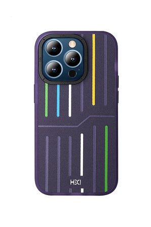 Fuchsia iPhone 15 Pro ile Uyumlu Kılıf HBC-221 Roma Kapak - Derin Mor