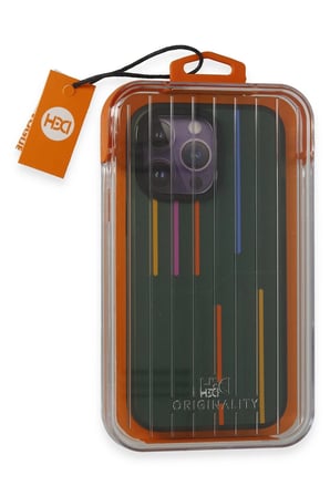Fuchsia iPhone 15 Pro ile Uyumlu Kılıf HBC-221 Roma Kapak - Koyu Yeşil