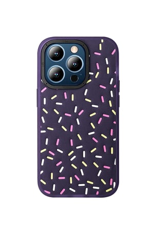 Fuchsia iPhone 15 Pro ile Uyumlu Kılıf HBC-222 Bern Kapak - Derin Mor