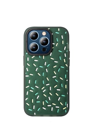 Fuchsia iPhone 15 Pro Max ile Uyumlu Kılıf HBC-222 Bern Kapak - Koyu Yeşil