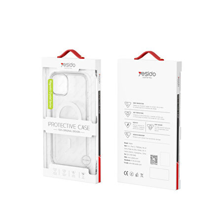 Yesido Ace iPhone 15 MagSafe Kılıf - Şeffaf
