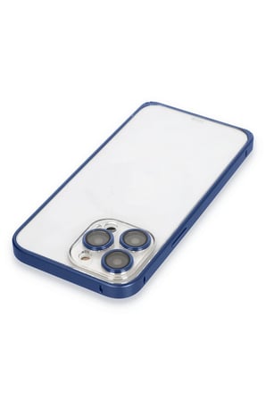 Joko Apple iPhone 15 Pro Metal Bumper Mat Kapak - Lacivert