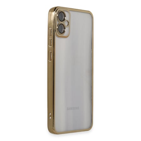 Samsung Galaxy A05 Kılıf Kamera Korumalı Lensli Silikon - Gold