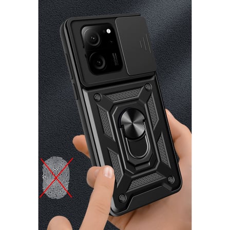 Newface Xiaomi Mi 13T Pro Kılıf Pars Lens Yüzüklü Silikon - Yeşil