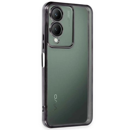 Vivo Y17s Kılıf Kamera Korumalı Lensli Silikon - Siyah
