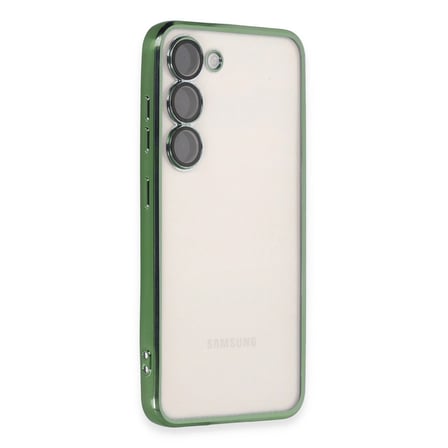 Samsung Galaxy S24 Kılıf Kamera Korumalı Lensli Silikon - Yeşil
