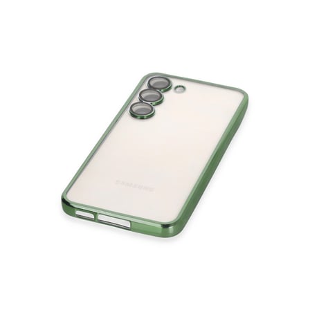 Samsung Galaxy S24 Kılıf Kamera Korumalı Lensli Silikon - Yeşil