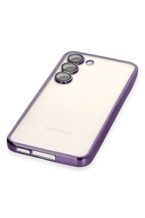 Newface Samsung Galaxy S24 Plus Kılıf Razer Lensli Silikon - Mor