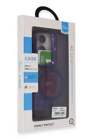Fuchsia Samsung Galaxy S24 ile Uyumlu Flet Lens Kablosuz Şarj Özellikli Kapak - Derin Mor