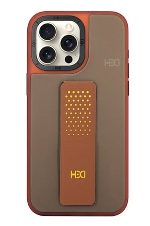 Fuchsia iPhone 14 Pro ile Uyumlu HBC-239 Colombo Standlı Kapak - Kahverengi