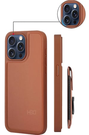 Fuchsia iPhone 14 Pro ile Uyumlu HBC-228 Havana Magnet Kartvizitli Kapak - Siyah