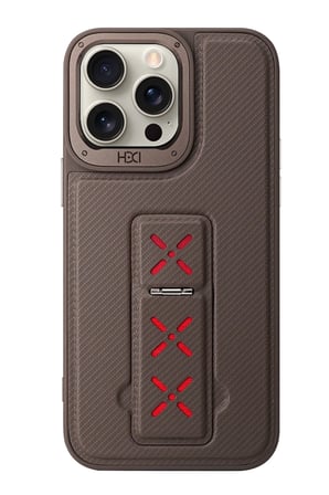 Fuchsia iPhone 14 Pro Max ile Uyumlu HBC-248 Lima Standlı Kapak - Titan Gri