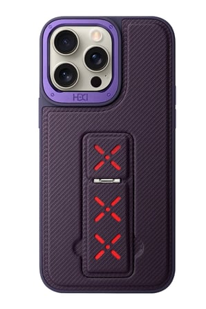 Fuchsia iPhone 14 Pro Max ile Uyumlu HBC-248 Lima Standlı Kapak - Derin Mor