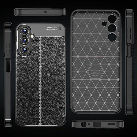 Samsung Galaxy A05s Kılıf Focus Deri Desen Silikon Kapak