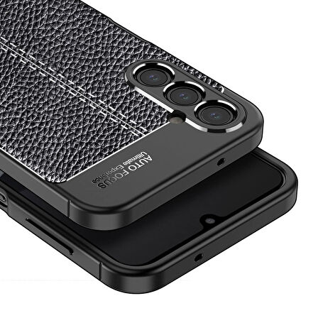 Samsung Galaxy A05s Kılıf Focus Deri Desen Silikon Kapak