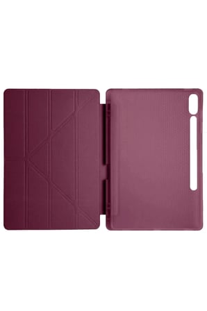 Newface Samsung Galaxy X610 Tab S9 FE Plus 12.4 Kılıf Kalemlikli Mars Tablet Kılıfı - Mürdüm