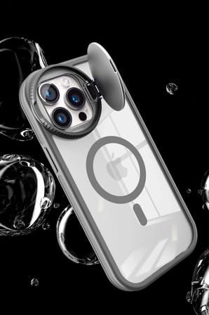 Newface Apple iPhone 14 Pro Max Kılıf Teleskop Lens Magsafe Silikon Kapak - Koyu Yeşil