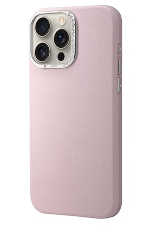 Fuchsia iPhone 15 Pro Max ile Uyumlu HBC-255 Viyana Kapak - Pembe