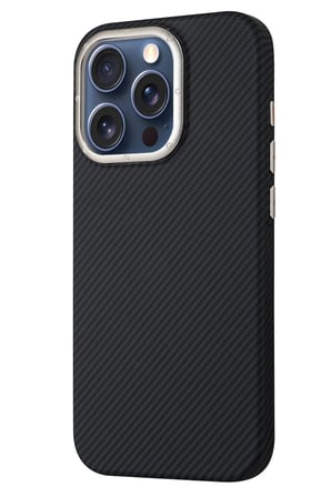 Fuchsia iPhone 15 Pro ile Uyumlu HBC-263 Monaco Kapak - Siyah