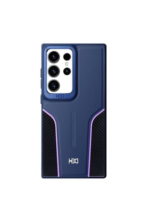Fuchsia Samsung Galaxy S24 Ultra ile Uyumlu HBC-264 Lambor Karbon Fiber Sport Kapak - Lacivert