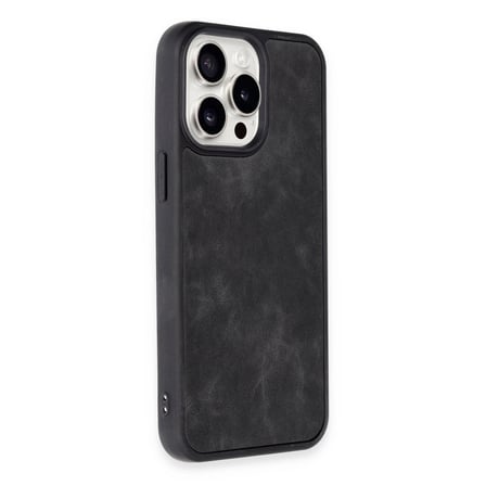 iPhone 14 Pro Kılıf Aras Deri Kapak - Siyah