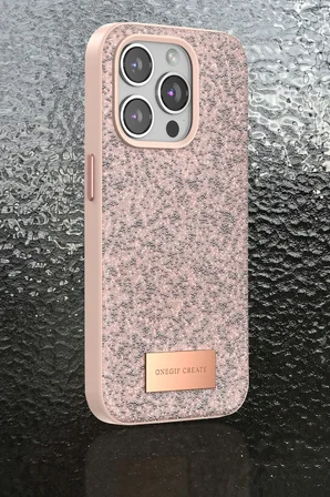 Onegif Apple iPhone 14 Pro Max Bright Simli Kapak - Siyah