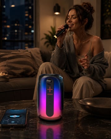 Newface Pluse 8 RGB Bluetooth Hoparlör ve Mikrofonlu Karaoke