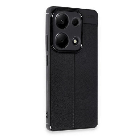 Xiaomi Redmi Note 13 Pro 4G Kılıf Focus Deri Desen Silikon Kapak