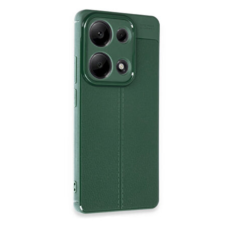 Xiaomi Redmi Note 13 Pro 4G Kılıf Focus Deri Desen Silikon Kapak