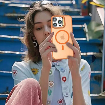 Joko Flet Lens iPhone 16 Pro MagSafe Kılıf - Turuncu