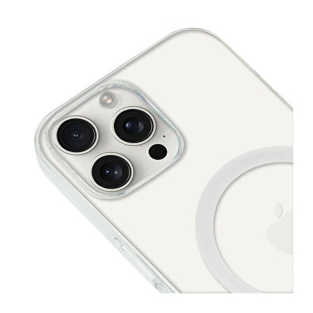 Odak SnapSafe iPhone 16 Pro Max Kamera Korumalı MagSafe Silikon Kılıf - Şeffaf