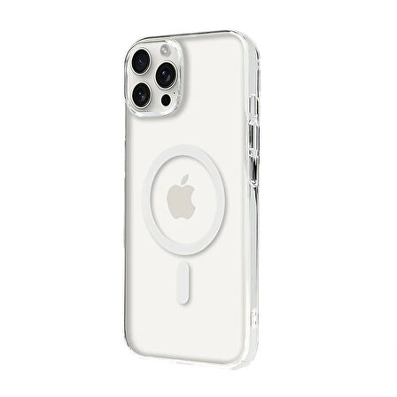 Odak SnapSafe iPhone 16 Pro Max Kamera Korumalı MagSafe Silikon Kılıf - Şeffaf