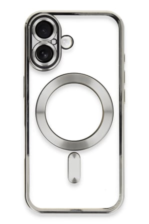 orevi̇o apple iphone 16 kılıf kross magneticsafe kapak - gümüş
