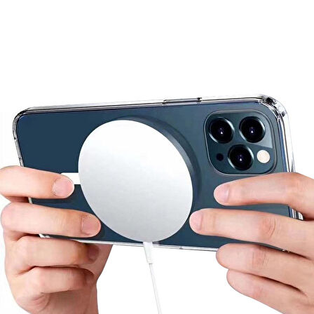 iPhone 16 Pro Kılıf PC Real Seri Magsafe Uyumlu Sert Şeffaf Kapak