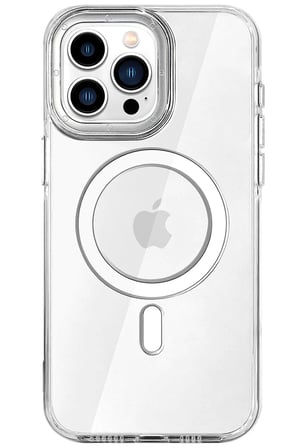 Fuchsia iPhone 16 Pro ile Uyumlu HBC-274 PC 2.0 Şeffaf Kablosuz Şarj Özellikli Kapak - Şeffaf