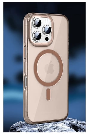 Fuchsia iPhone 16 Pro ile Uyumlu HBC-274 PC 2.0 Şeffaf Kablosuz Şarj Özellikli Kapak - Şeffaf