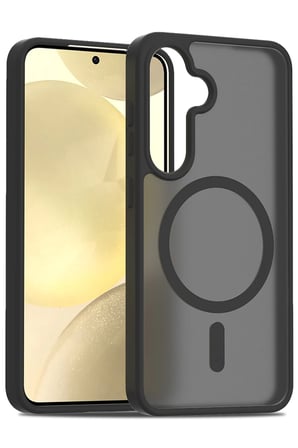 Fuchsia Samsung Galaxy S24 ile Uyumlu Jota Kablosuz Şarj Özellikli Kapak - Siyah
