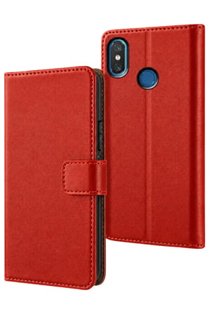 uryport Xiaomi Mi 8 Trend S Plus Kapaklı Kılıf - Kırmızı