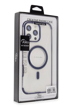 Fuchsia iPhone 14 Pro Max ile Uyumlu Hilton Kablosuz Şarj Özellikli Kapak - Lacivert