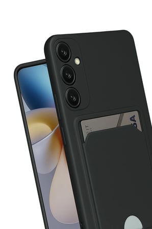 uryport Samsung Galaxy S24 FE Kılıf Kelvin Kartvizitli Silikon - Siyah