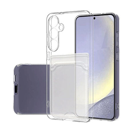 Samsung Galaxy S24 FE Kılıf Cardy Şeffaf Kartlık Cepli Kapak