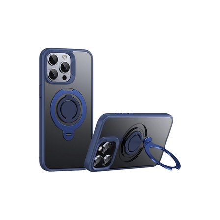 iPhone 15 Pro Max Avatar 360 Dönen Magsafe Kapak - Lacivert